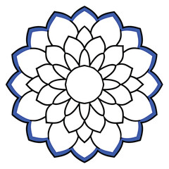 Mandala pattern or Simple Floral Ideas for Coloring book page Art on the wall Lace pattern the Tattoo wallpaper Paint shirt Stencil Design Textures. Decorative circle ornament in ethnic oriental style