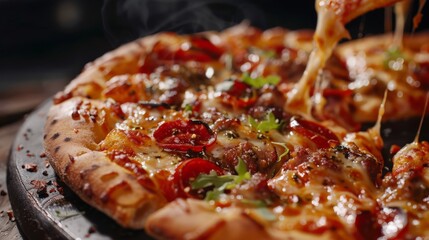 The perfect pizza begins with a crisp crust, fresh toppings, and melted cheese.