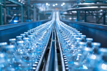 Obraz premium Industrial Bottle Production Line