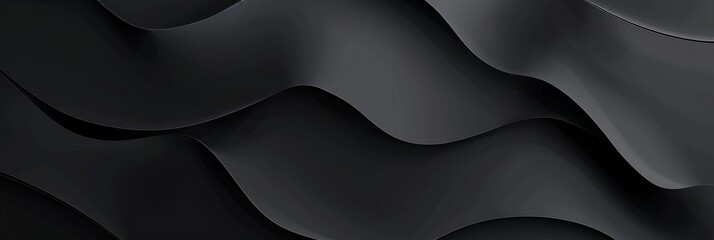 Obraz premium Abstract Black Wavy Design