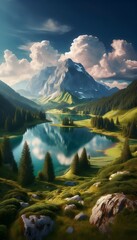 Obraz premium lake in the mountains