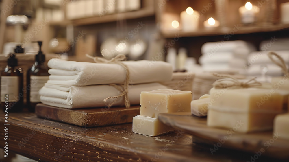 Canvas Prints Artisanal Soaps and Detergents in an Elegant Boutique Setting