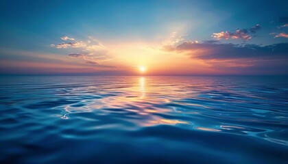 Obraz premium Sunset Reflection on Calm Ocean Waters