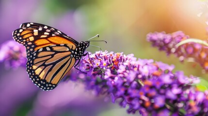 Obraz premium The study of butterfly behavior, including feeding, mating, and migration patterns, provides valuable insights into ecological processes and conservation strategies.