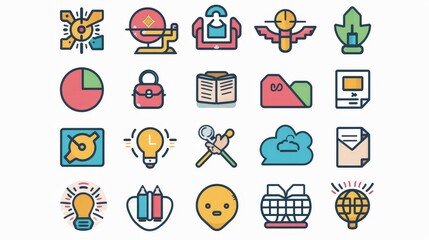 Fototapeta premium The universal appeal of icons lies in their ability to transcend language barriers, making them essential tools in global communication and design.