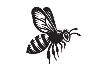 Bee Silhouette vector Illustration 