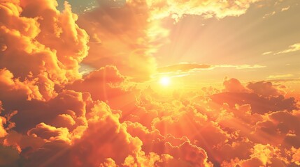 Sunset Behind Majestic Clouds