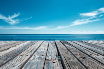 Serene Ocean View from Wooden Pier
