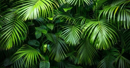 Vibrant Tropical Palm Leaves