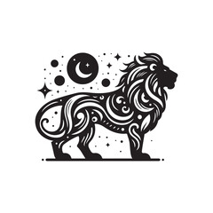 vector set of lion silhouette logo Lion collection.