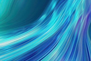 Fototapeta premium Luminous cyan sweeping gradient lines abstract background. Modern design