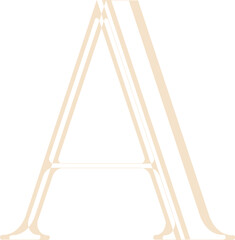 line font, letter A