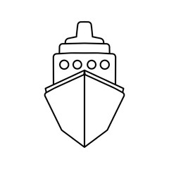 ship vector icon water transport system, flat icon eps vector illustration, isolated on white