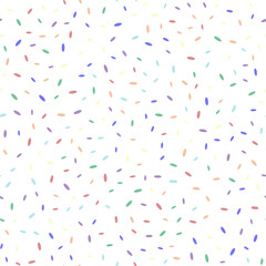 Geometric Flying Oval Confetti. Halftone Geo Fun Pattern. Seamless Vector Art. Rainbow Party Blast Background. Color Fun. Vector Explosion Color. Rainbow Baby Circle Pattern. Abstract Holiday Spot.