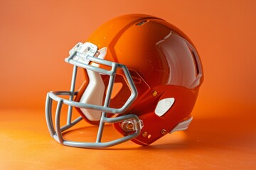 Fototapeta premium 3d rendering illustration of American football helmet isolated on a solid background with detailed clipping path.