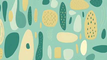 Abstract Shapes and Textures in turquoise Tones. Artistic Background