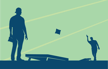 Great simple cornhole game background design for any media