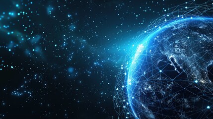 Global Network Connections, Earth's Digital Landscape