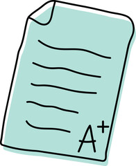 Hand drawn A+ Graded Paper