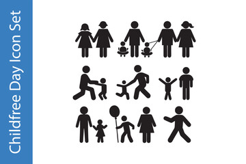 Childfree Day Icons Set (1).eps, Childfree Day Icons Set