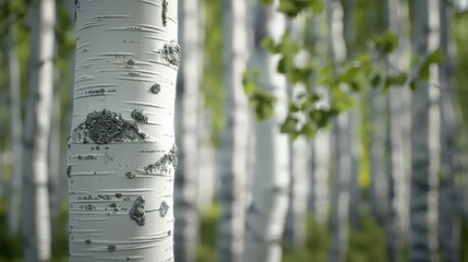 Naklejka premium Aspen forests managed with advanced digital tools for sustainability and conservation