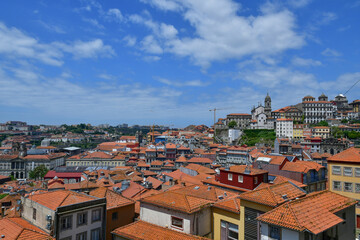 Panoramic view of the city of Porto in Portugal.