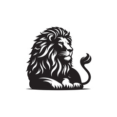 vector set of lion silhouette logo Lion collection.
