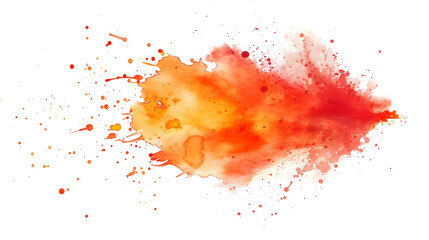 Abstract orange watercolor splash background