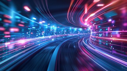 Obraz premium high speed internet connection illustration concept