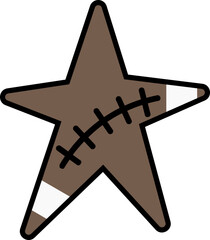 America Football Star Cute Cartoon Design