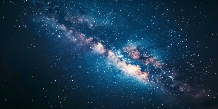 Captivating night sky featuring Milky Way and familiar constellations. Concept Astrophotography, Milky Way, Night Sky, Constellations, Star Gazing