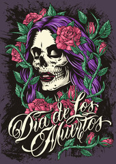 Dead beauty vintage sticker colorful