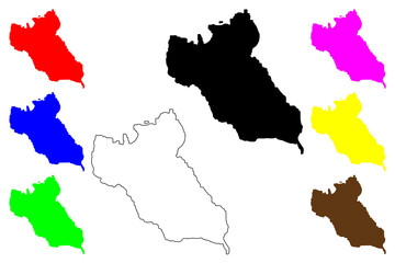 Brother island (United Kingdom of Great Britain and Northern Ireland, Scotland, Shetland islands) map vector illustration, scribble sketch Isle of Brother map