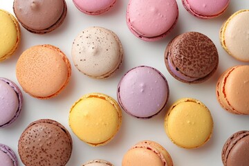 Obraz premium Assorted Macarons with Pastel Colors