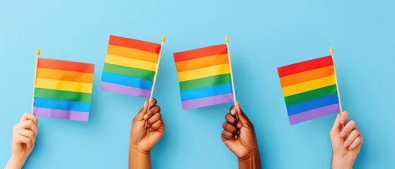 Fototapeta premium Virtual pride parades connecting global communities in realtime