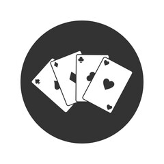 Playing cards in flat style, vector icon