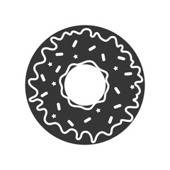Donut icon. Vector concept illustration for design