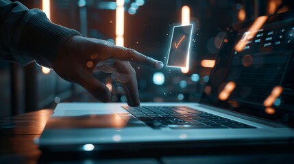 Efficiency Illuminated Hand Reaches for Virtual Check Mark in Dimly Lit Workspace