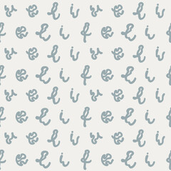 Wavy modern seamless pattern. Hand drawn vector stock illustration in a beige pastel style.