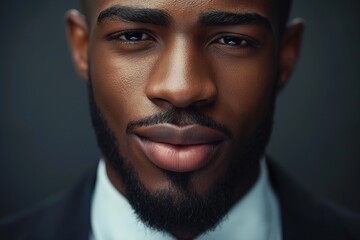 Fototapeta premium Confident Young Businessman with Beard, Professional Close-Up Portrait 