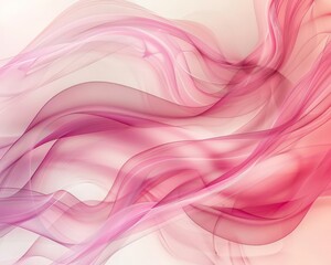 Abstract Pink Swirls on a White Background