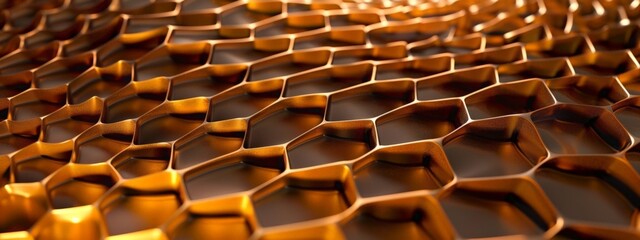 Obraz premium Golden Honeycomb Texture