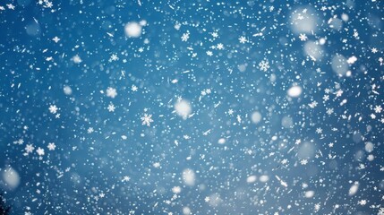 Winter Blizzard: Snowfall with White Snowflakes