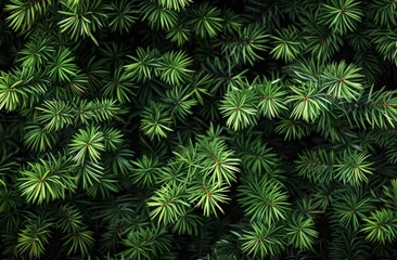 Vibrant Green Pine Tree Branches