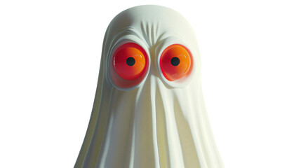 Albino ghost with tomato red eyes  on transparent background