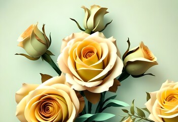 bouquet of yellow roses