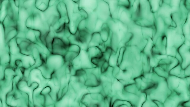 Seamlessly repeating green abstract motion background loop with curving organic lines