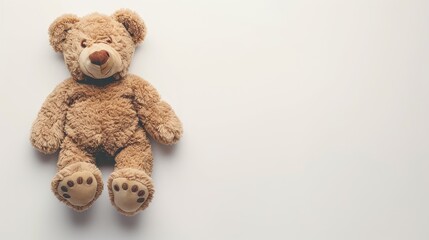 Obraz premium Teddy Bear without branding cut out on white background with space for text