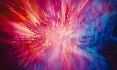 Vibrant Cosmic Blast with Radiant Colors