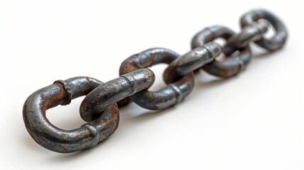 Obraz premium Close Up of Rusted Metal Chain Links